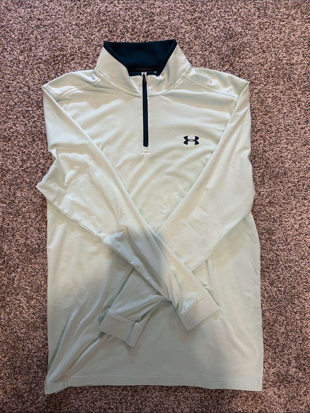 Under Armour Mint Green Quarter-Zip Performance Top